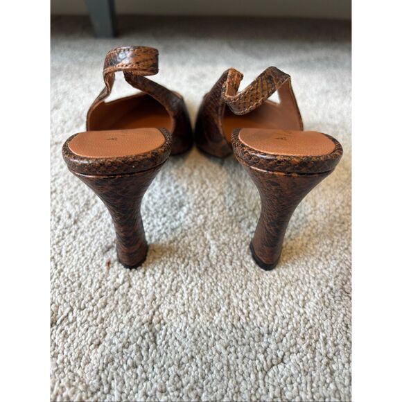 NWOB Anthropologie sling back pumps in multi snakeskin, Sz38 $169 - Picture 4 of 8